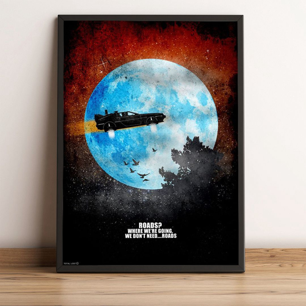 Quadro decorativo A4 De volta para o Futuro, filme