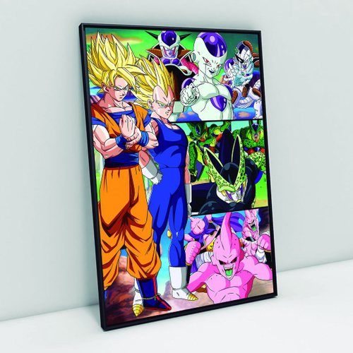 Quadro decorativo emoldurado Desenho Majin Boo Dragon Ball Arte para quarto  sala em Promoção na Americanas