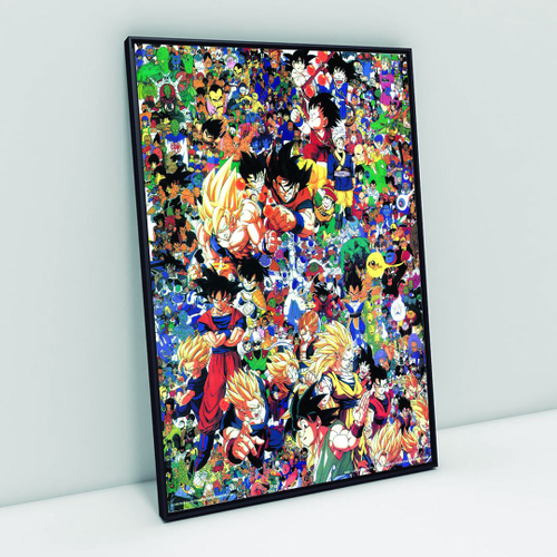 Quadro Decorativo emoldurado Poster Moldura Game Dbz Desenho Goku em  Promoção na Americanas