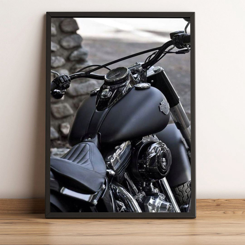 Quadro decorativo desenho moto Harley Davison