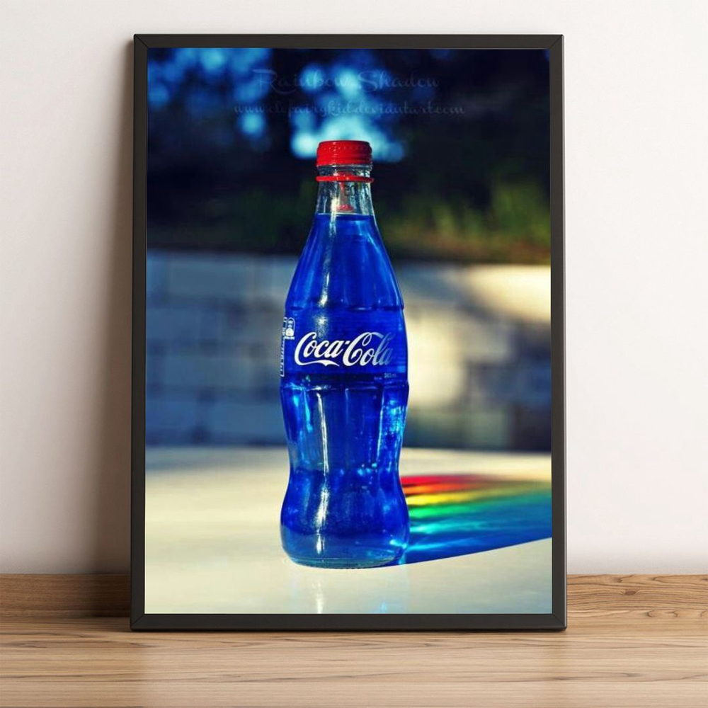 Quadro decorativo Coca Cola Azul Fotografia no Shoptime