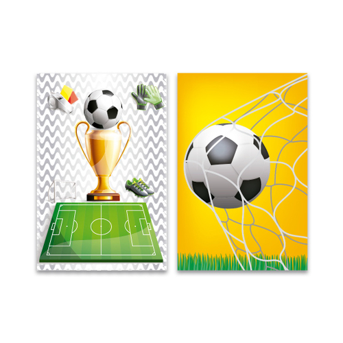 Placa Decorativa MDF Jogador de Futebol Chute a Gol 30x40cm