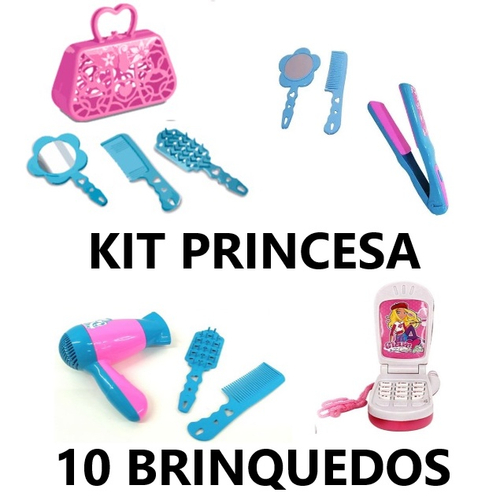 Kit Brinquedo Salão De Beleza Princesa Completo em Promoção na