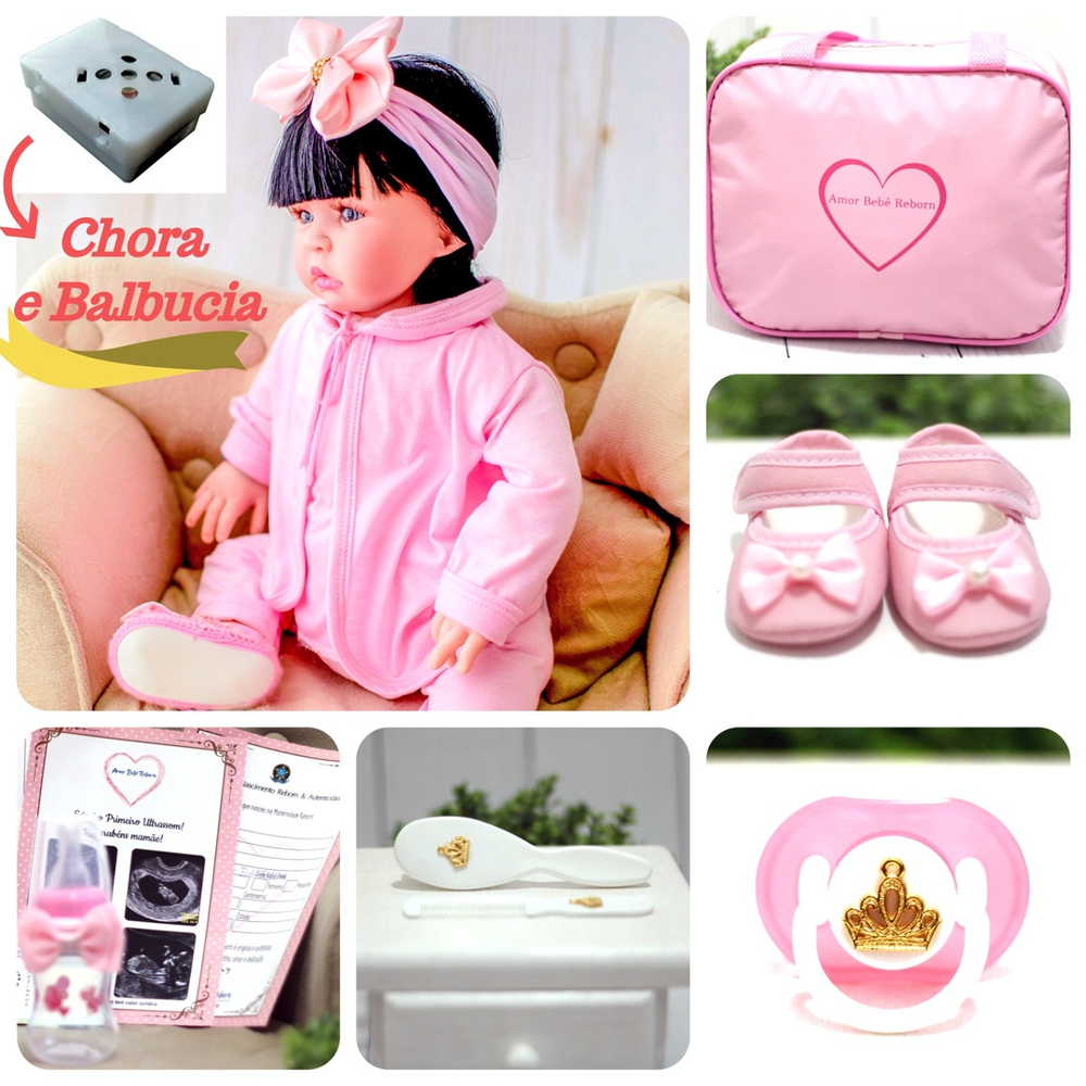 Bebe Reborn Original Silicone Barata Boneca Bolsa Princesa na Americanas  Empresas