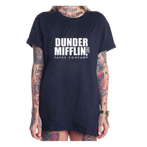 Camiseta Dunder Miflin preto The Office em promoção