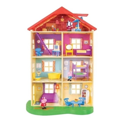 Brinquedo Casa Gigante Da Peppa Pig George 7 Ambientes 55 Cm em Promoção na  Americanas