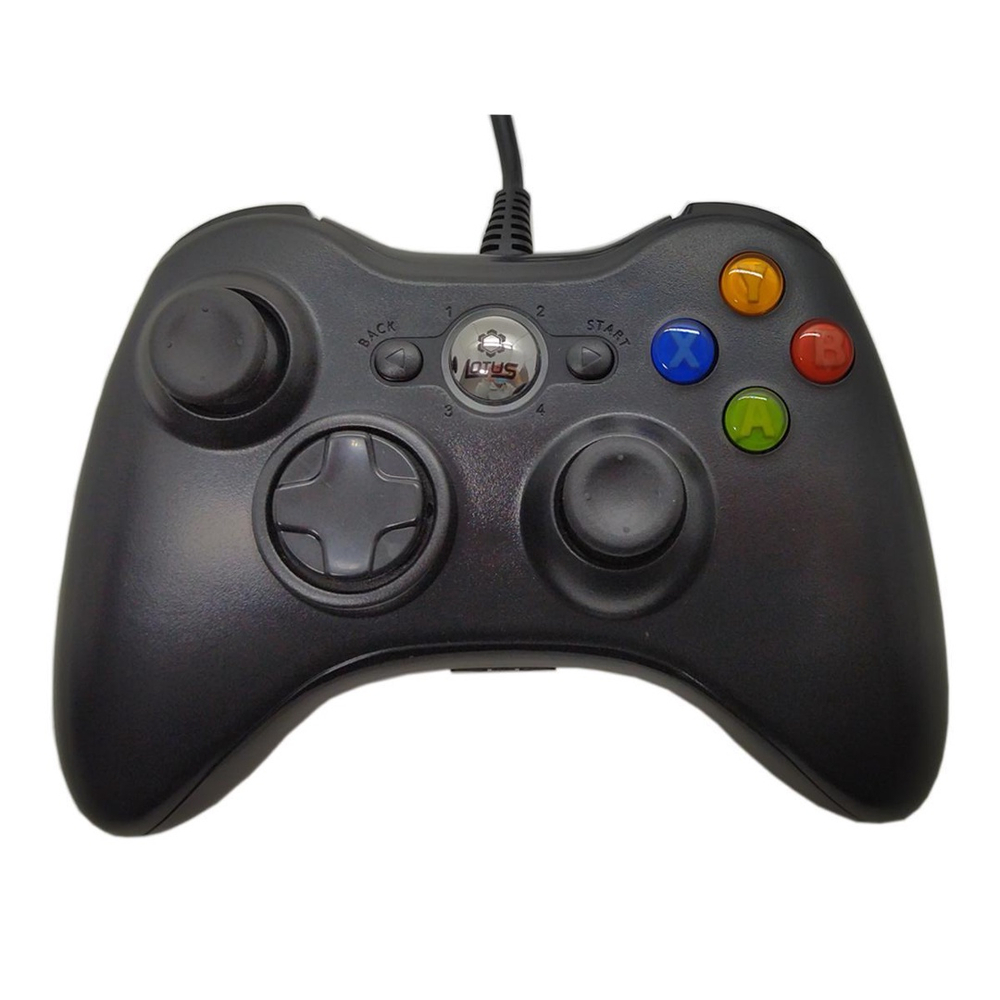 Controle Joystick X360 Com Fio Pra Pc Preto Lotus Lt Ct015 Submarino