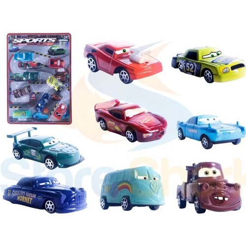 Kit 8 Carrinhos De Brinquedo Do Filme Carros - Chic Outlet