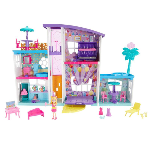 Polly Pocket Mega Casa de Supresas 60 cm Com elevador e boneca - Mattel em  Promoção na Americanas