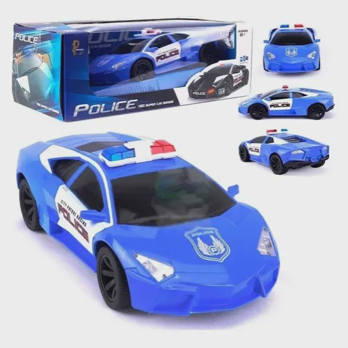 Carro Carrinho Policia Controle Remoto Brinquedo Com Luz