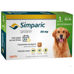 Antipulgas Zoetis Simparic para Cães de 20,1 a 40 Kg - 80 mg é boa?
