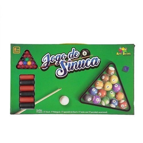 Mini Mesa de Sinuca Bilhar Snooker Infantil Portátil 2 Tacos 16 Bolas  Triângulo Giz Brinqway BW-116 na Americanas Empresas