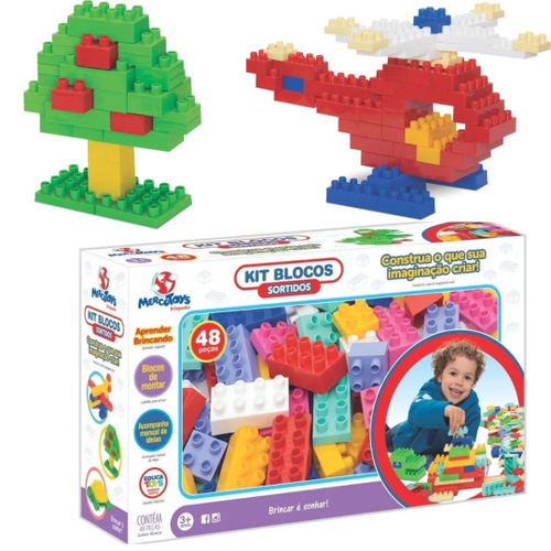 Blocos de montar grande 1000 peças - brinquedo educativo infantil