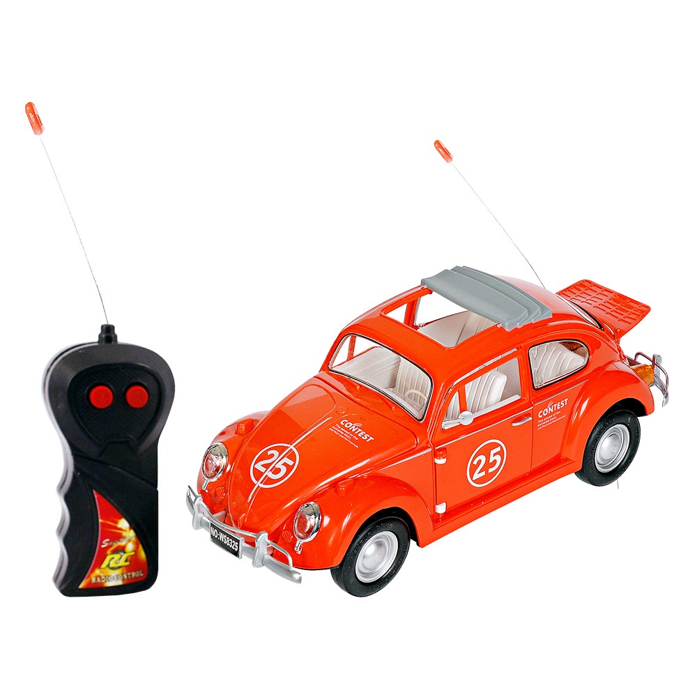 Carrinho Brinquedo Fusquinha De Controle Remoto Infantil Acende