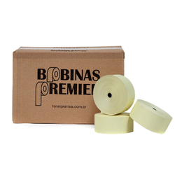 Bobina térmica 57X300- 6 rolos p/ relógio ponto amarelabobinas premier Menor preço em Bobina térmica 57X300- 6 rolos p/ relógio ponto amarelabobinas premier