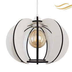 Luminária Lustre Pendente Madeira Sala Quarto Cozinha Balcão ny Noite Branco Menor preço em Luminária Lustre Pendente Madeira Sala Quarto Cozinha Balcão ny Noite Branco