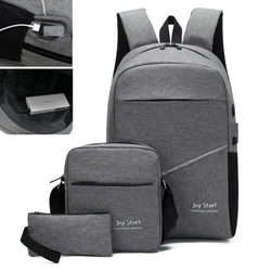 Conjunto de 3 peças da mochila ergonômica, com carregador USB é boa?