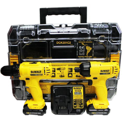 Kit Parafusadeira/Furadeira 3/8'' + Parafusadeira De Impacto 1/4'' Dck201c2-Br Dewalt Menor preço em Kit Parafusadeira/Furadeira 3/8'' + Parafusadeira De Impacto 1/4'' Dck201c2-Br Dewalt