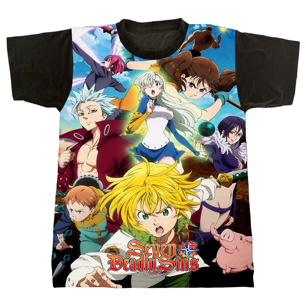 Camiseta - Nanatsu no Taizai - Personagens (98) em Promoção na Americanas