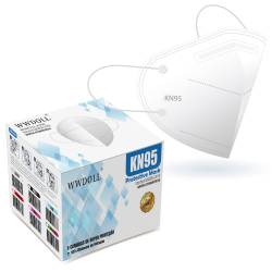 Máscara Descartável KN95 WWDoll Cinco Camadas Branca com Clipe Nasal Menor preço em Máscara Descartável KN95 WWDoll Cinco Camadas Branca com Clipe Nasal