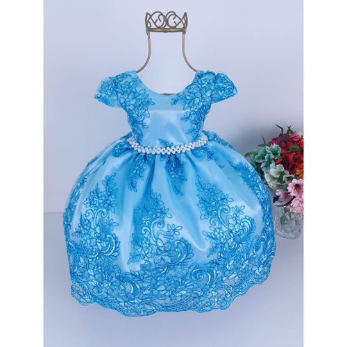 Vestido Infantil Festa Luxo Princesa Cinderela Realeza