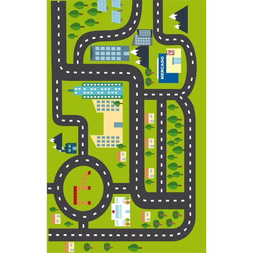 Pista Para Carrinhos HOTCARS Cidade Fazenda Animais 1,8x1,2m