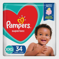 Fralda Descartável Pampers Supersec xxg 34 Unidades é boa?