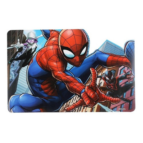 Jogo Americano Infantil Homem Aranha - Impermeável Limpa Fácil PVC - 04  peças