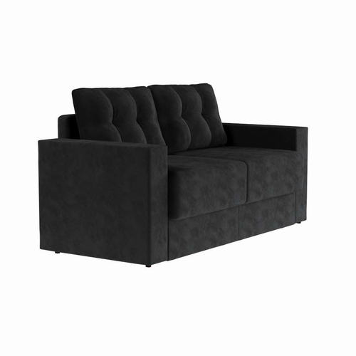 Sofá 3 Lugares Retrátil Hamburgo Suede Preto 180 cm no Shoptime