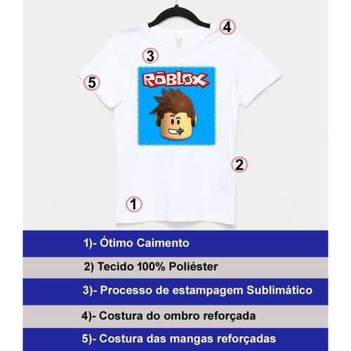 Camisa Roblox Video Game Transition Jogo Online 100% Algodão em Promoção na  Americanas