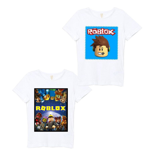 2 Camiseta Infantil Adulto Roblox Predios Game Jogo Pc Ski