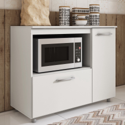 Balcão para Microondas 2 Portas Branco Bl 200 - Completa Móveis é boa?