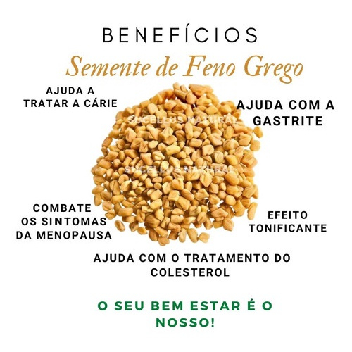 Chá de Feno Grego 250Gramas - Cultivo Nativo 100% natural em