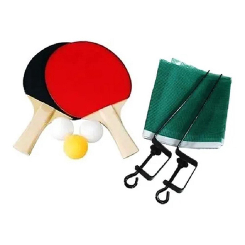 Kit Ping Pong Luxo - 2 Raquetes, 1 Bolinha + Rede com suportes - Cama  Elástica RS