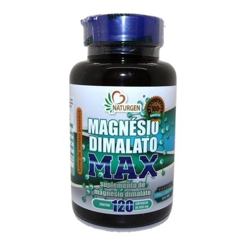 Magnesio Dimalato Max Suplemento 800mg 120 Caps Dura 2 Meses Em ...