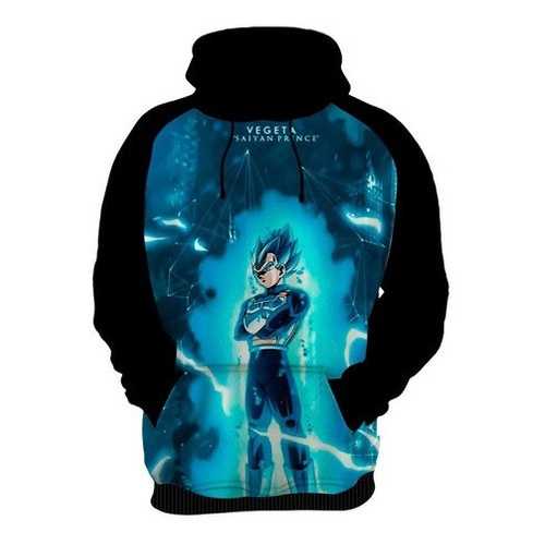 Blusa De Moletom Dragon Ball Vegeta Super Saiyajin Blue Anime