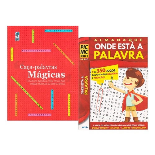 Livro De Passatempo Caça Palavras Exercício Mental no Shoptime