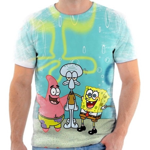 Camiseta Infantil Personalizada Bob Esponja - Patrick