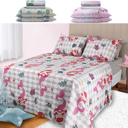 Erosebridal Jogo de cama de dinossauro de desenho animado Queen, lençóis de  dinossauro para meninos pequenos, conjunto de cama de dinossauro antigo,  conjunto de cama animal da selva com 2 fronhas decoração