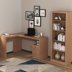Conjunto Home Office 2 Peças com 1 Mesa para Escritório em L e 1 Estante Tecno Mobili Amendoa é boa?