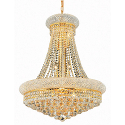 Lustre de Cristal Legítimo K9 Imperial / Dourado (7002/600 gd) Menor preço em Lustre de Cristal Legítimo K9 Imperial / Dourado (7002/600 gd)