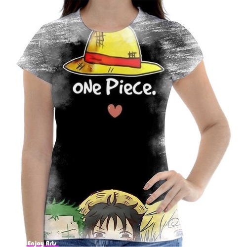 Camiseta Babylook Feminina - One Piece Monkey D Luffy 04