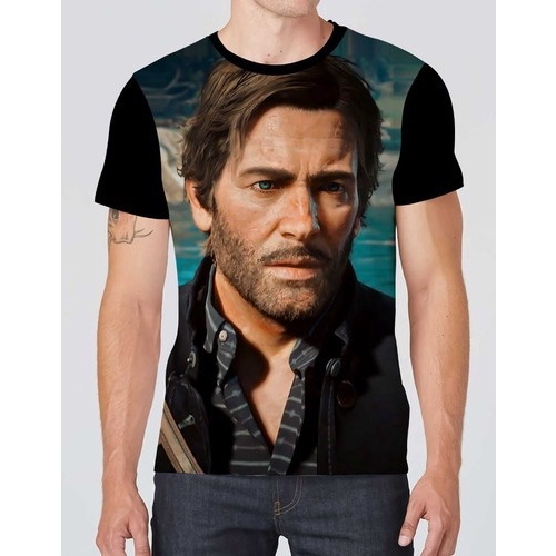 Camiseta Camisa Red Dead Redemption 2 Jogo Arthur Morgan 01 em