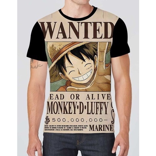 Camiseta Camisa One Piece Haki Monkey D Luffy Anime Ref0216