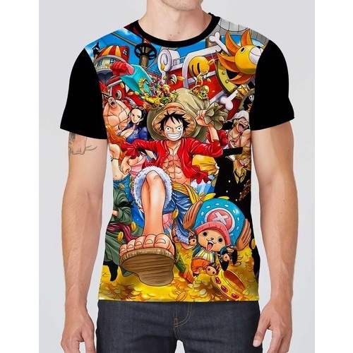 Camiseta juvenil Luffy branca, One Piece