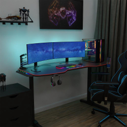 Mesa Gamer Para Computador Escrivaninha Gamer rgb Led EagleX Com Mousepad Antiderrapante Infinito Para 3 Monitores Menor preço em Mesa Gamer Para Computador Escrivaninha Gamer rgb Led EagleX Com Mousepad Antiderrapante Infinito Para 3 Monitores