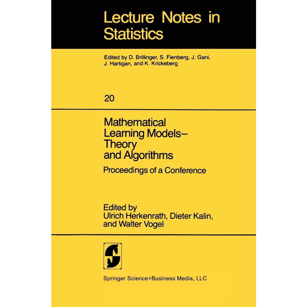 Mathematical Learning Models - Theory And Algorithms Em Promoção Na ...