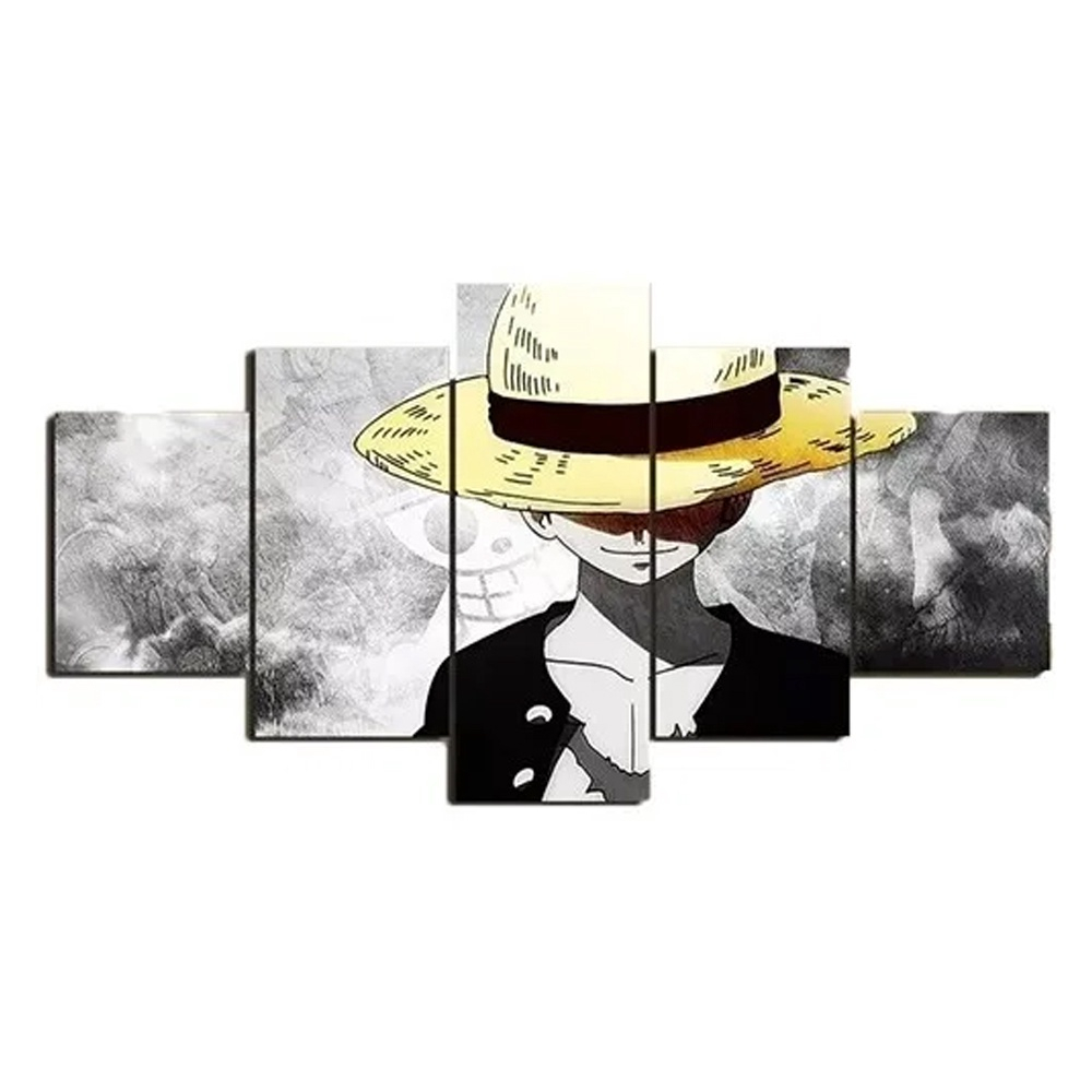 Quadro decorativo Luffy One Piece Anime Desenho arte para sala quarto