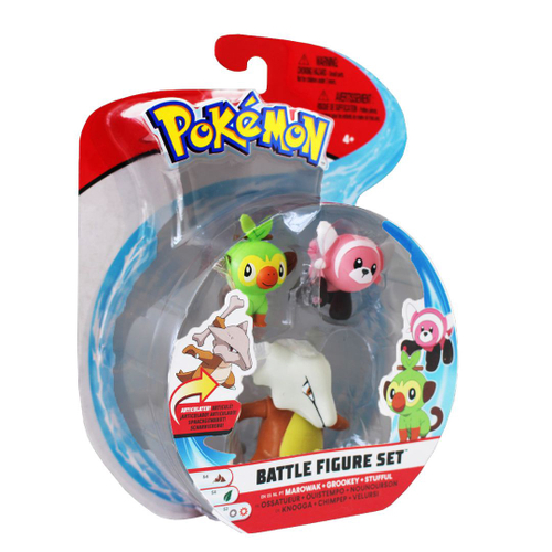 Set Bonecos Pokémon - Marowak, Grookey e Stufful - WCT Sunny - JP Toys -  Brinquedos e Actions Figures para todas as idades