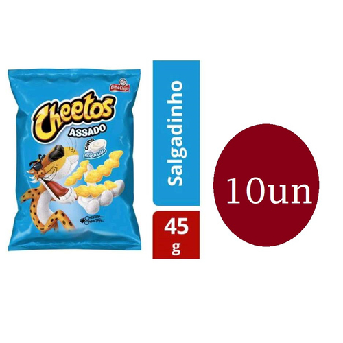 Kit 10 Salgadinhos Cheetos Requeijão 140g - Elma Chips - Doce Malu